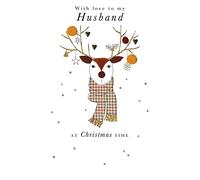 Christmas Card Husband - Felted Stag Wearing Scarf