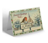 CHRISTMAS CARD - Ilford - St. Andrew's Church - Vintage Design
