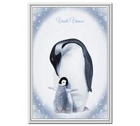 Christmas Card in different languages - Cute Penguin Luxury Quality Xmas cards (Veselé Vánoce - Czech)