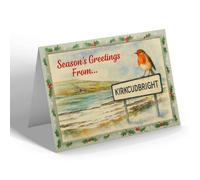 CHRISTMAS CARD - Kirkcudbright - Brighouse Bay - Vintage Design