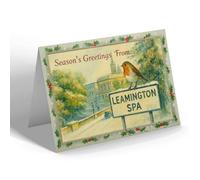 CHRISTMAS CARD - Leamington Spa - Victoria Bridge - Vintage Design
