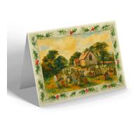 CHRISTMAS CARD - Llandrindod Wells. Llandrindod Church - Vintage Art Style