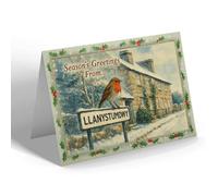 CHRISTMAS CARD - Llanystumdwy - Boyhood Home of Mr Lloyd George - Vintage Design