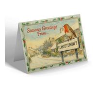 CHRISTMAS CARD - Llanystumdwy - David Lloyd George's Early Home - Vintage Design