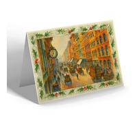 CHRISTMAS CARD - London, Cheapside, looking West (a) - Vintage Art Style