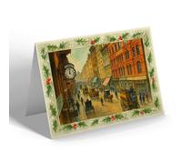 CHRISTMAS CARD - London, Cheapside, looking West (b) - Vintage Art Style