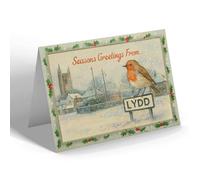 CHRISTMAS CARD - Lydd - Coronation Square - Vintage Design