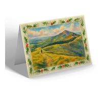 CHRISTMAS CARD - Malvern Hills, Colwall - Vintage Art Style