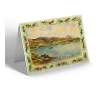 CHRISTMAS CARD - Marystreet from the Sea, Shieldaig - Vintage Art Style