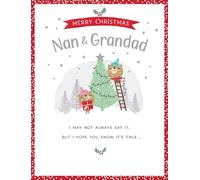 Christmas Card, Merry Christmas Nan & Grandad - 8 x 6 inches - Piccadilly Greetings