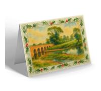 CHRISTMAS CARD - Mill Bridge, Shipston-on-Stour - Vintage Art Style