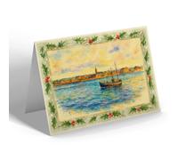 CHRISTMAS CARD - Montrose from Ferryden - Vintage Art Style