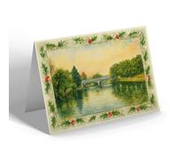 CHRISTMAS CARD - Morecambe. Botanical Gardens - Vintage Art Style