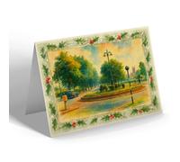 CHRISTMAS CARD - New Road, St John's, Worcester - Vintage Art Style