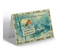CHRISTMAS CARD - Newton Stewart - on the Penkiln - Vintage Design