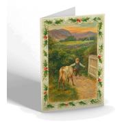 CHRISTMAS CARD - No Road This Way - Vintage Art Style