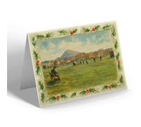 CHRISTMAS CARD - North Berwick from the Golf Links - Vintage Art Style