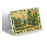 CHRISTMAS CARD - Nottingham. The Arboretum - Vintage Art Style