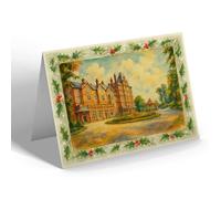 CHRISTMAS CARD Old Pump House & Hotel Llandrindod Wells (a) - Vintage Art Style