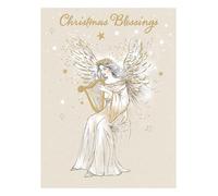 Christmas Card Open Religious Angel - 8 x 6 inches - Regal Publishing
