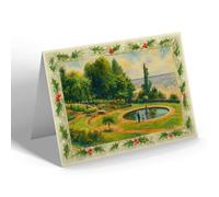 CHRISTMAS CARD - Ornamental Gardens & Pool Westcliff-on-Sea - Vintage Art Style