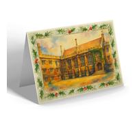 CHRISTMAS CARD - Oxford. Exeter College - Vintage Art Style