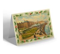 CHRISTMAS CARD - Prince's Parade & Pavilion, Bridlington - Vintage Art Style