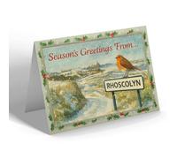CHRISTMAS CARD - Rhoscolyn - Shore Road - Vintage Design