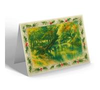 CHRISTMAS CARD - River Mole near Box Hill, Dorking - Vintage Art Style