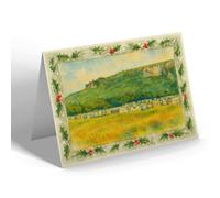 CHRISTMAS CARD Roberts Camp Lady Catherine Tower Llanddulas - Vintage Art Style