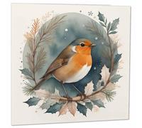 Christmas Card - Robin - Festive Xmas Cards 145 x 145mm