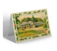CHRISTMAS CARD - Rock Park Pavilion, Llandrindod Wells - Vintage Art Style
