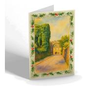 CHRISTMAS CARD - Rougemont Castle Gate, Exeter (b) - Vintage Art Style