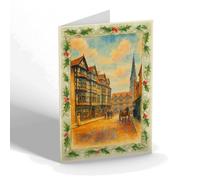 CHRISTMAS CARD - Shrewsbury, Ireland's Mansion - Vintage Art Style