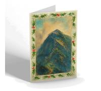 CHRISTMAS CARD - Snowdon from the Saddle (a) - Vintage Art Style