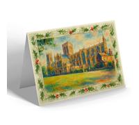 CHRISTMAS CARD - South Side, York Minster - Vintage Art Style