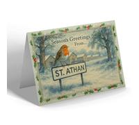 CHRISTMAS CARD - St. Athan - Gileston School Camp - Vintage Design