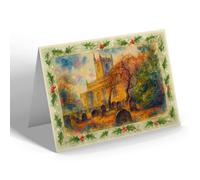 CHRISTMAS CARD - St Mary's, Barnard Castle - Vintage Art Style