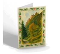 CHRISTMAS CARD - Stirling Castle from Back Wall - Vintage Art Style