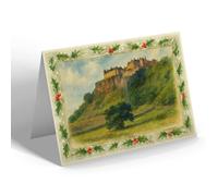 CHRISTMAS CARD - Stirling Castle from King's Knott - Vintage Art Style