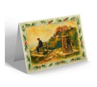 CHRISTMAS CARD - Stirling Castle from the Ladies' Rock - Vintage Art Style
