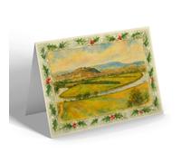 CHRISTMAS CARD - Stirling from Abbey Crag - Vintage Art Style