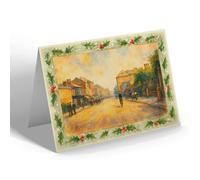 CHRISTMAS CARD - Stockton-On-Tees. Yarm Lane - Vintage Art Style