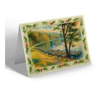 CHRISTMAS CARD - Talkin Tarn, Brampton - Vintage Art Style