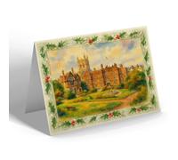CHRISTMAS CARD - The Abbey Hotel, Great Malvern - Vintage Art Style