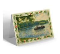 CHRISTMAS CARD - The Aqua-Belle, Billing Aquadrome - Vintage Art Style