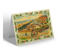 CHRISTMAS CARD - The Arena, Cleveleys - Vintage Art Style