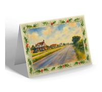 CHRISTMAS CARD - The Blue Anchor & Duke's Head, Tadworth - Vintage Art Style