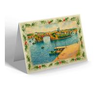 CHRISTMAS CARD - The Boating Lake, Skegness (b) - Vintage Art Style