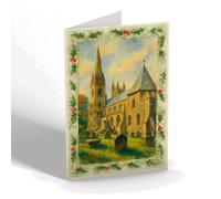 CHRISTMAS CARD The Cathedral, from the South West, Llandaff - Vintage Art Style